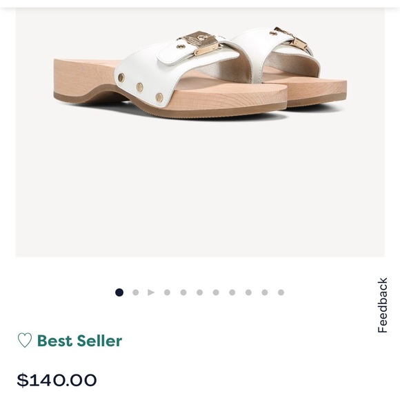 DR. SCHOLL'S ORIGINAL COLLECTION Women's Original Slides White Leather NEW 8 - Picture 7 of 13